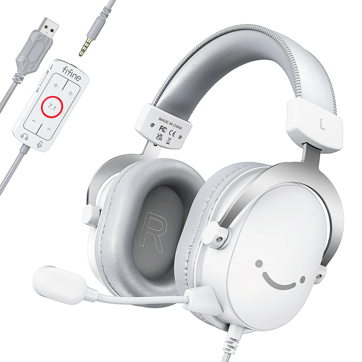 Headset Gamer FIFINE H9 – Som Surround 7.1, Driver 50mm e Microfone com ANC