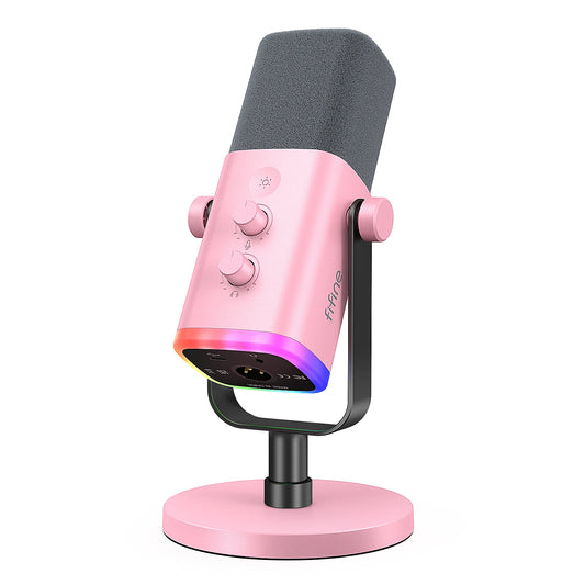 Microfone Dinâmico FIFINE AM8 – USB/XLR, RGB e Redução de Ruído