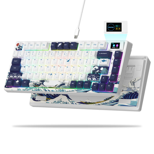Teclado Mecânico WOMIER – 83 Teclas, Hot-Swap, RGB e Teclas PBT