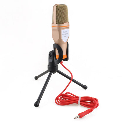Microfone Condensador WYMECT – Plug & Play com Suporte Incluso