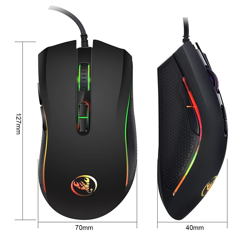 Mouse Gamer CSHZCE com Fio – 7 Botões, DPI Ajustável e RGB