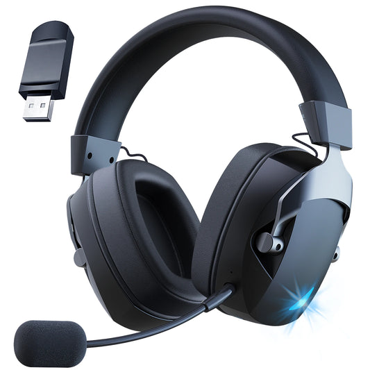 Headset Gamer ACINACI – Sem Fio 2.4G/Bluetooth, Microfone Removível e 36h de Bateria