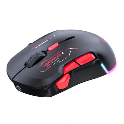 Mouse Gamer YANFU W12 Sem Fio – Ambidestro, 10 Botões e DPI até 10000