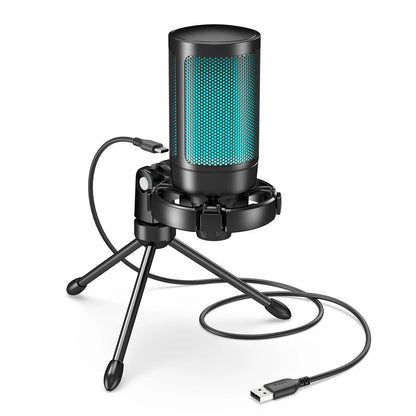 Microfone Gamer FIFINE AmpliGame A2 – USB, RGB 7 Cores e Mudo por Toque