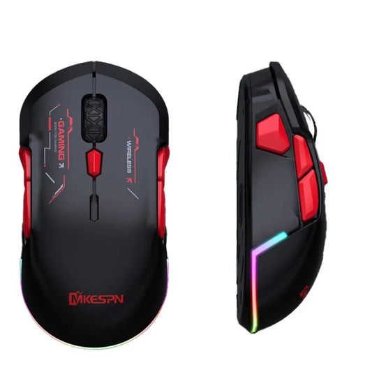 Mouse Gamer YANFU W12 Sem Fio – Ambidestro, 10 Botões e DPI até 10000