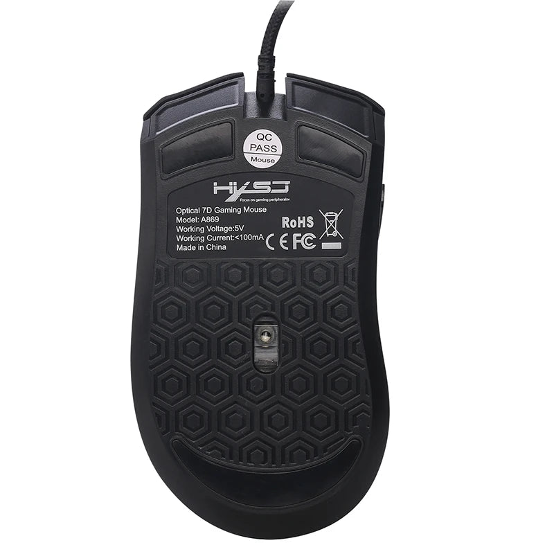 Mouse Gamer CSHZCE com Fio – 7 Botões, DPI Ajustável e RGB