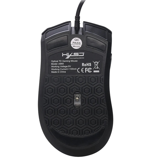 Mouse Gamer CSHZCE com Fio – 7 Botões, DPI Ajustável e RGB