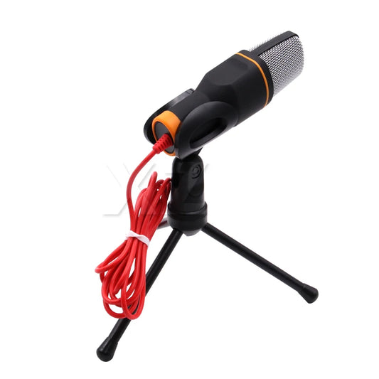 Microfone Condensador WYMECT – Plug & Play com Suporte Incluso