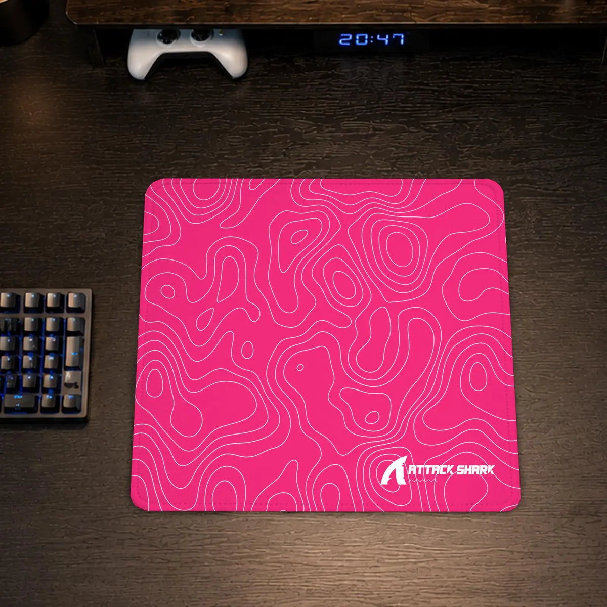 Mouse Pad Attack Shark – Borracha Antiderrapante com Bordas Costuradas