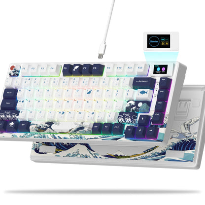 Teclado Mecânico WOMIER – 83 Teclas, Hot-Swap, RGB e Teclas PBT