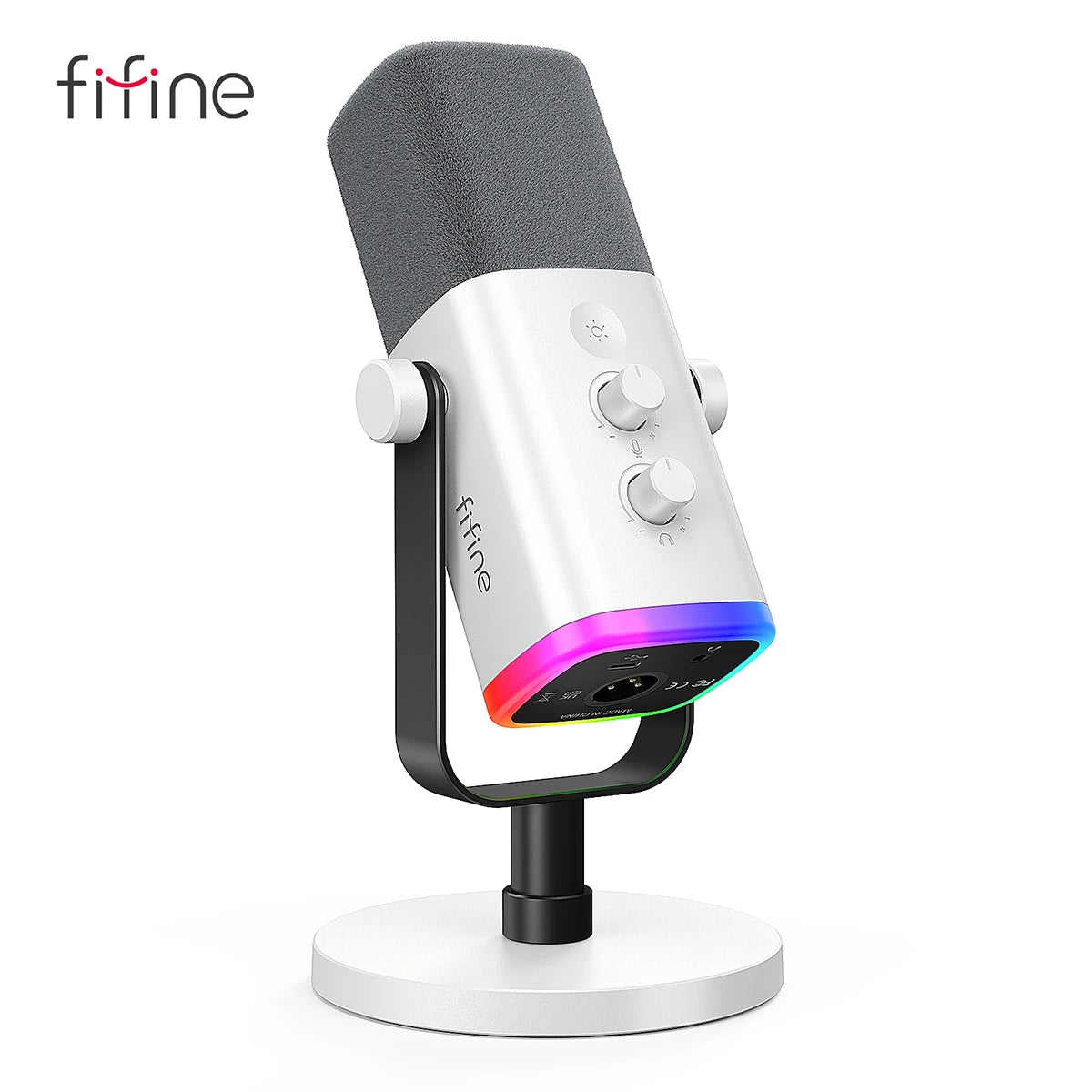 Microfone Dinâmico FIFINE AM8 – USB/XLR, RGB e Redução de Ruído