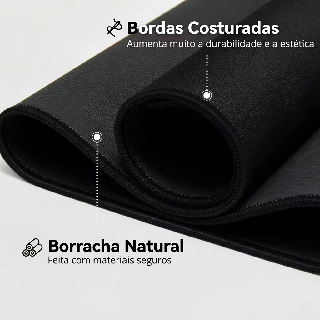 Mouse Pad Attack Shark – Borracha Antiderrapante com Bordas Costuradas