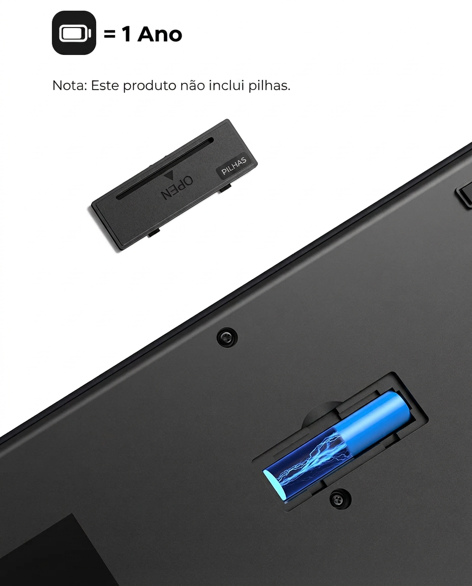 Teclado Sem Fio UGREEN 2.4G – Ultrafino, 104 Teclas, Membrana