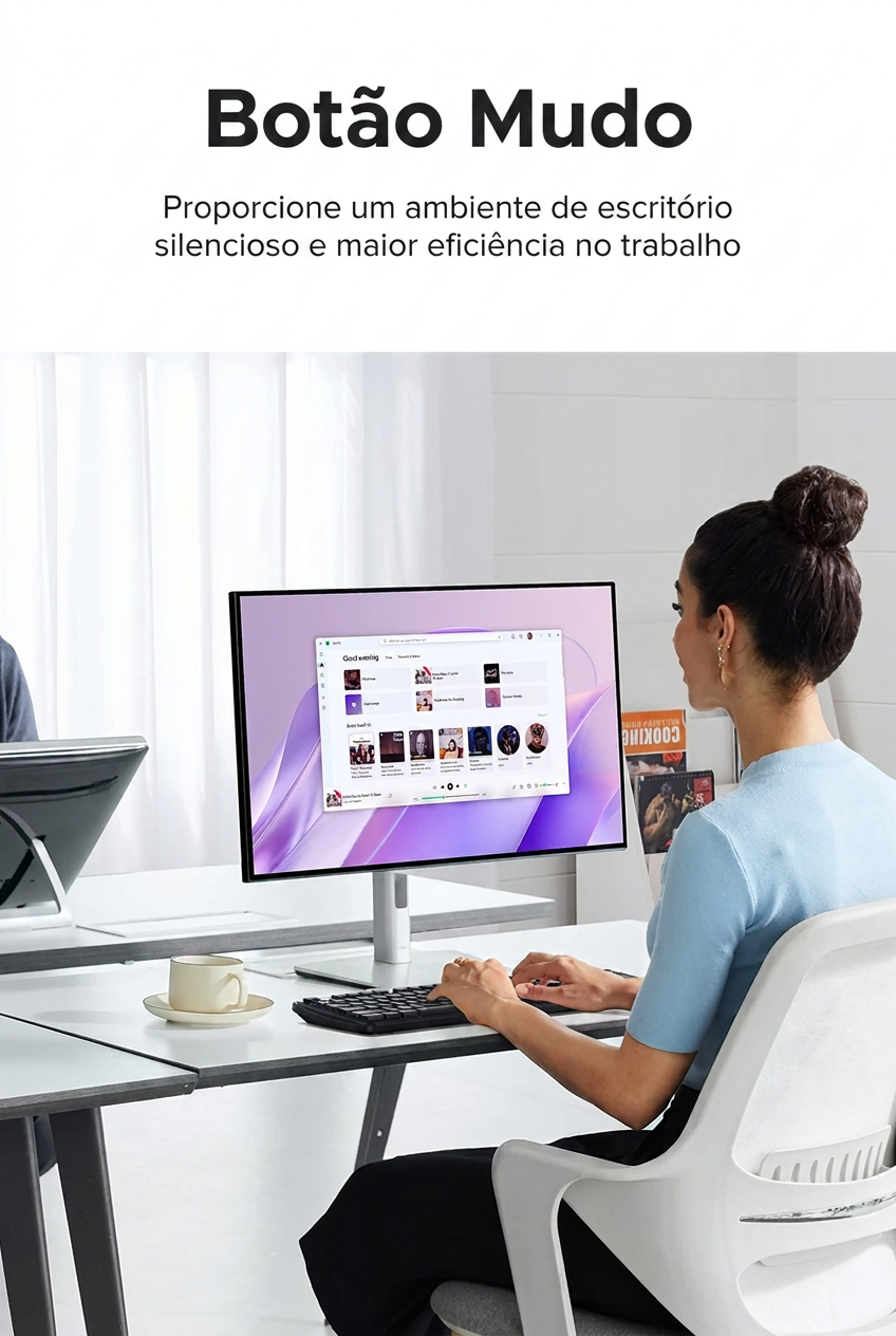 Teclado Sem Fio UGREEN 2.4G – Ultrafino, 104 Teclas, Membrana