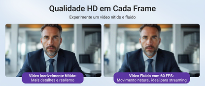 Mini Webcam EMEET – 1080p 60fps, Microfones Duplos e Foco Automático PDAF