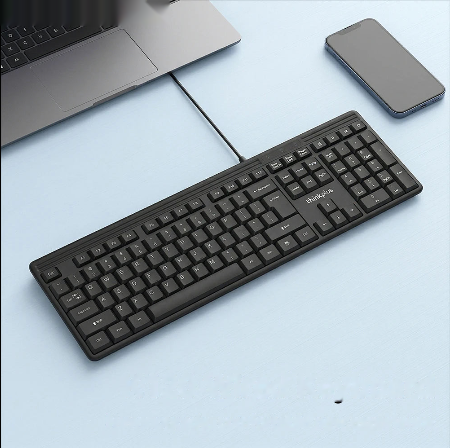 Teclado com Fio Lenovo Thinkplus – 104 Teclas, USB Plug & Play