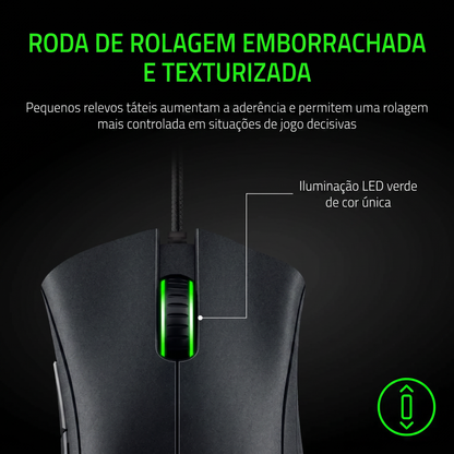 Mouse Gamer Razer DeathAdder Essential – 6400 DPI, Sensor Óptico com Fio