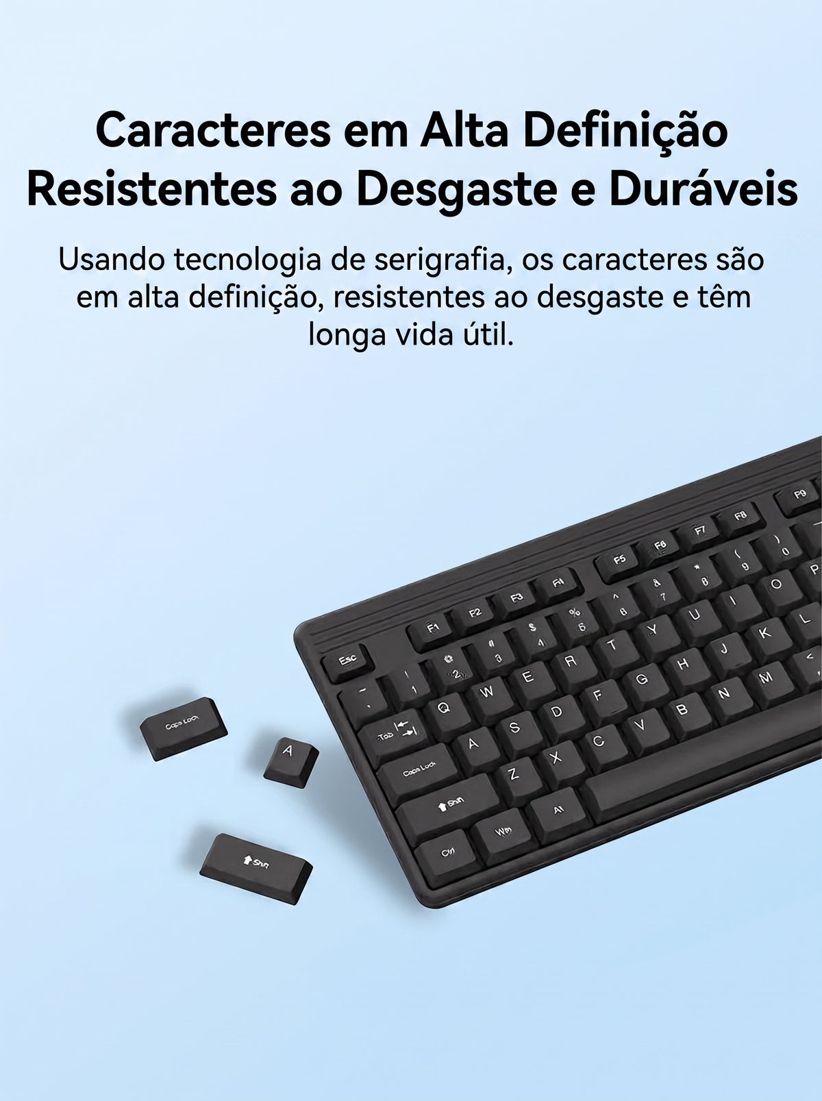 Teclado com Fio Lenovo Thinkplus – 104 Teclas, USB Plug & Play